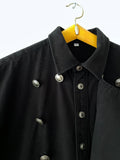 cotton black cavalry shirt