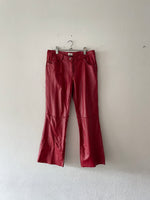 germany red leather trouser