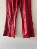 germany red leather trouser