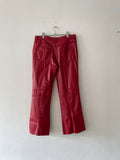 germany red leather trouser