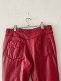 germany red leather trouser