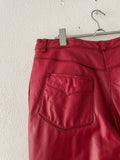 germany red leather trouser