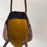 suede leather tote bag
