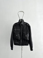 1980s Italy leather black.