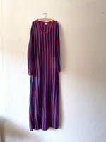 80s striped long dress