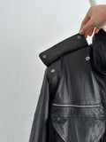 1980s Italy leather black.