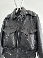 1980s Italy leather black.