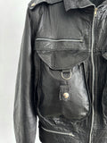 1980s Italy leather black.