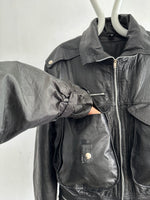 1980s Italy leather black.