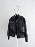 1980s Italy leather black.