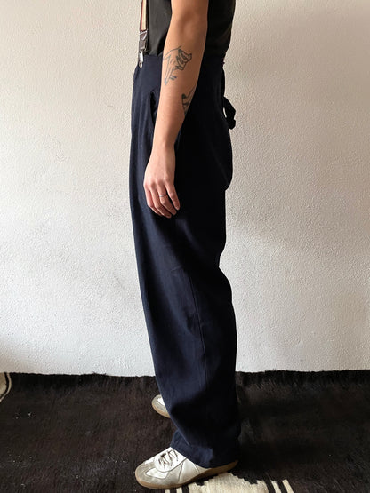 ~40's navy wool trouser