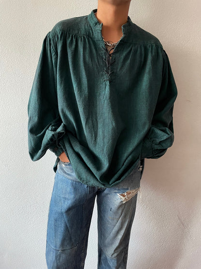 Lace up shirt. 1990s