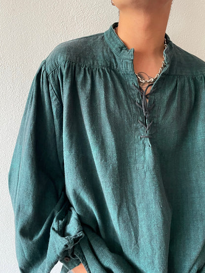 Lace up shirt. 1990s