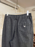 90's black cotton  pinstripes trouser