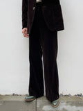 70's brown velvet suit