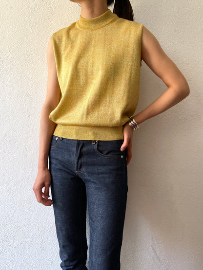 mustard summer rib knit