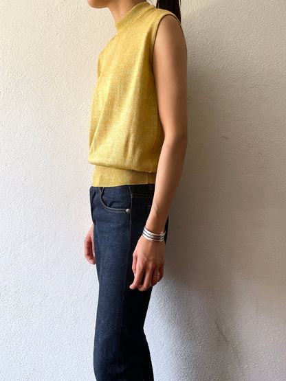 mustard summer rib knit