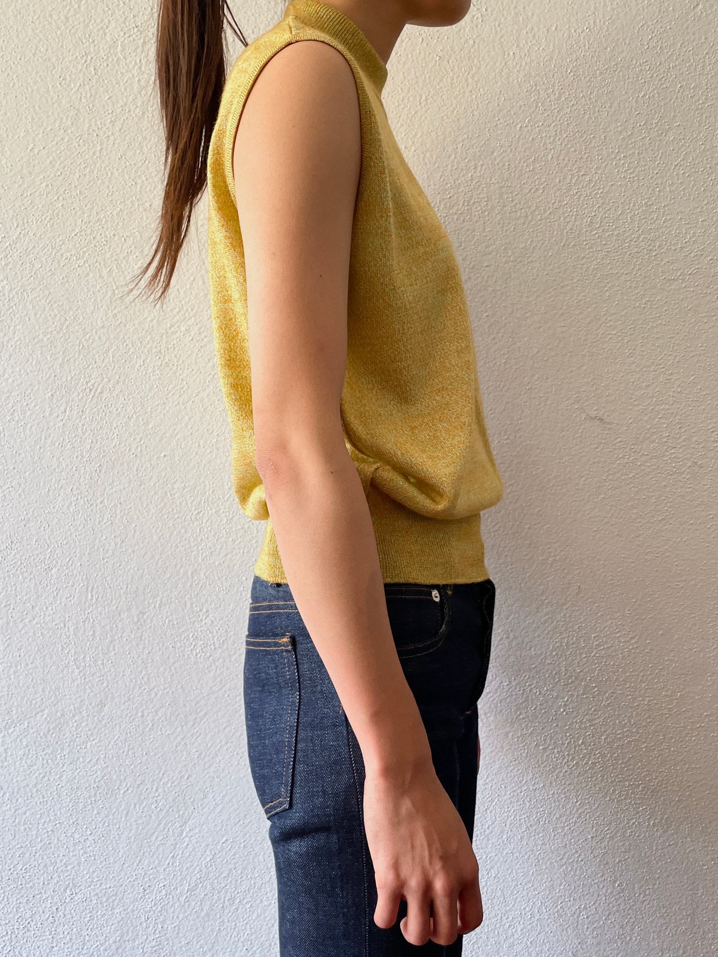 mustard summer rib knit