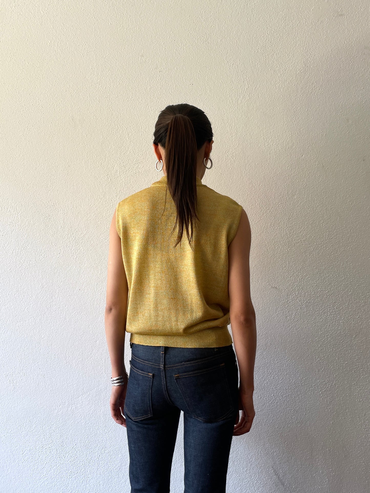 mustard summer rib knit