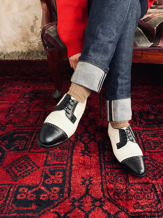 black & white dress shoes 24-24.5cm