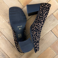 Leopard pattern leather shoes made in Italy