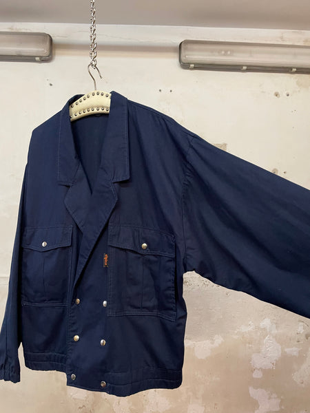 Late 70s Cotton double breasted work jacket