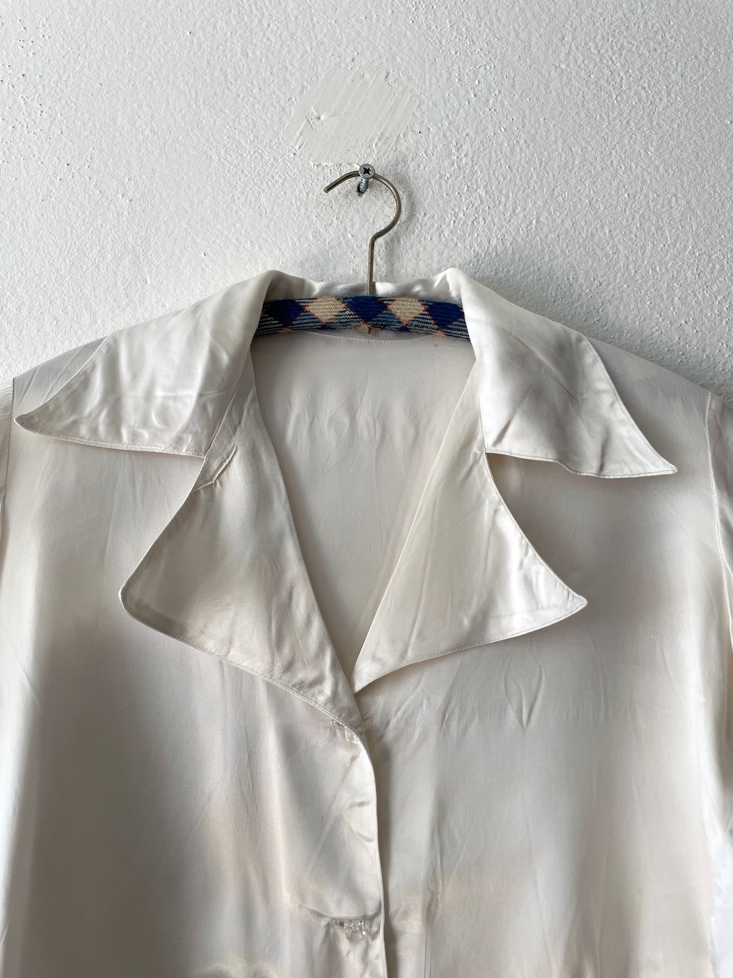 vintage rayon blouse with glass buttons