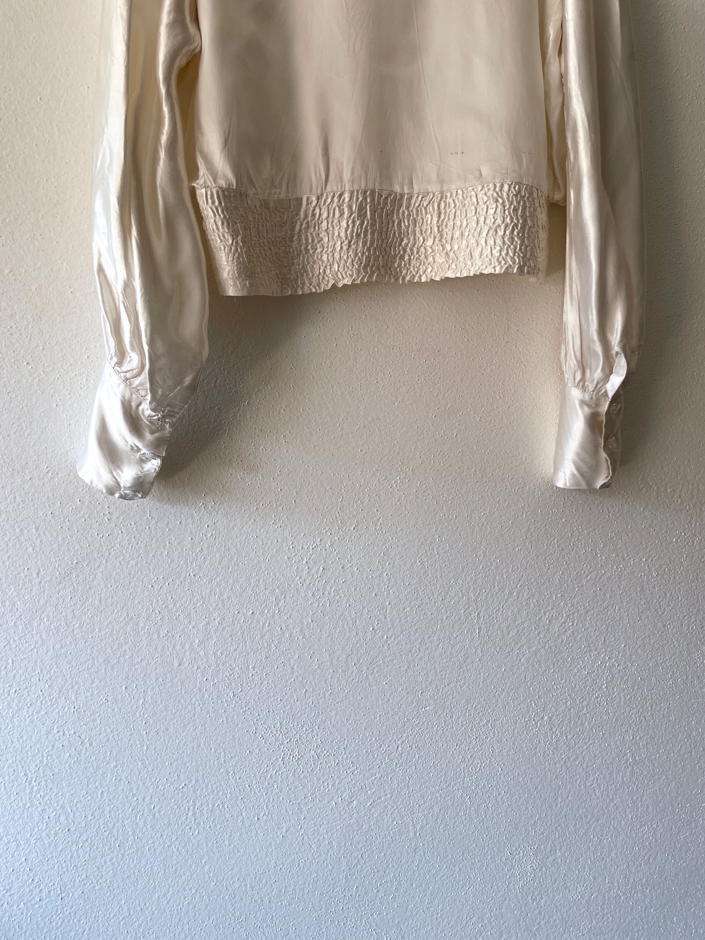 vintage rayon blouse with glass buttons