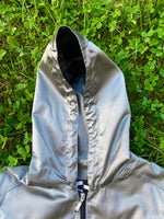 Silver metallic vest with hoodie