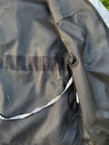 Silver metallic vest with hoodie