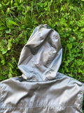 Silver metallic vest with hoodie