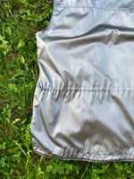 Silver metallic vest with hoodie