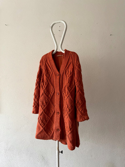 hand knitted wool coat