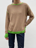 cashmere blend guava striped