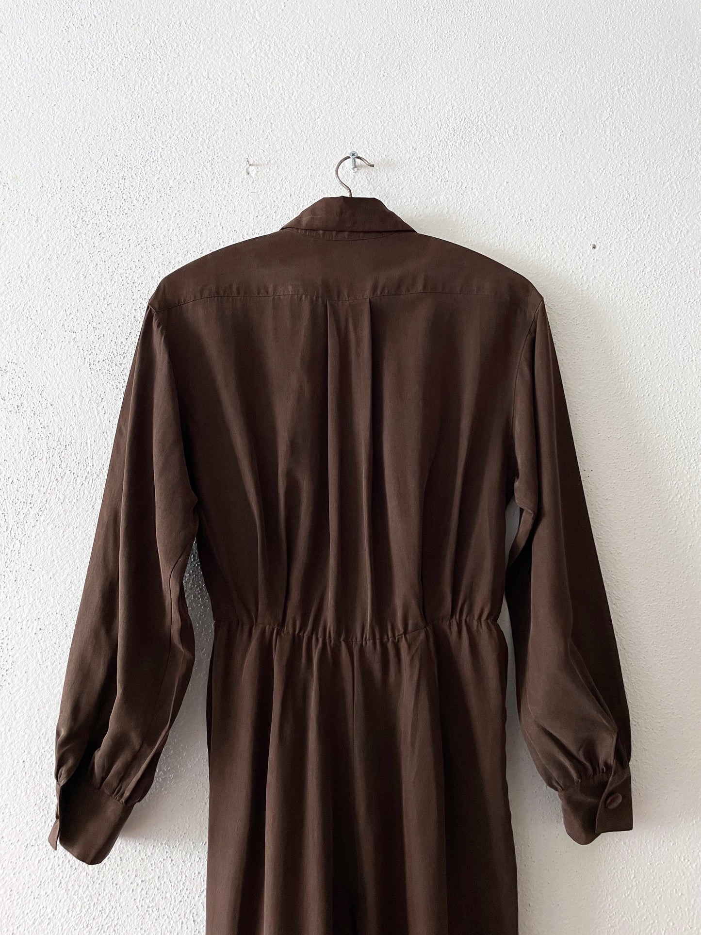 Chocolate silk jumpsuit