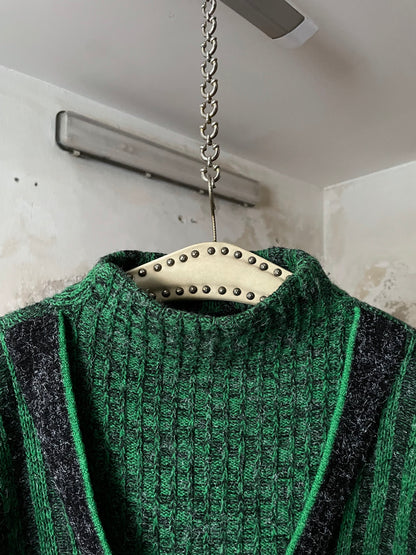 80s Nice pattern wool×acryl jumper