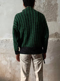 80s Nice pattern wool×acryl jumper