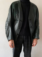 50's-60's germany green leather shooting jacket
