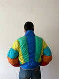 1980's JET SET italy colorful down puffer, Special!