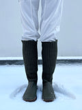 knitted long boots, dead stock