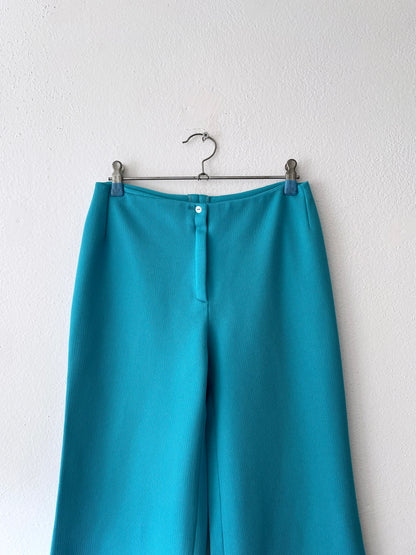 70's aqua blue trouser