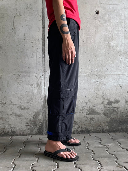 90's BLACK NYLON TROUSER