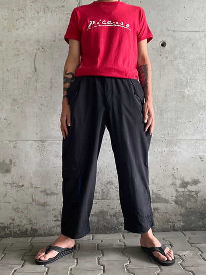 90's BLACK NYLON TROUSER