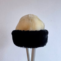 Vintage mouton reversible hat