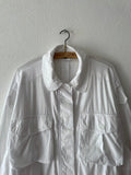 1980s White bomber shirt jkt