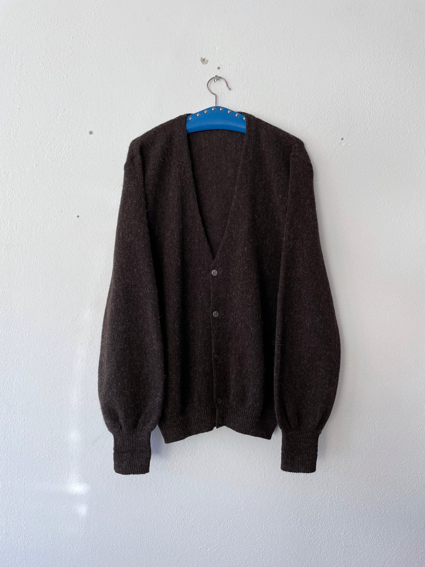 vintage alpaca cardigan. big size