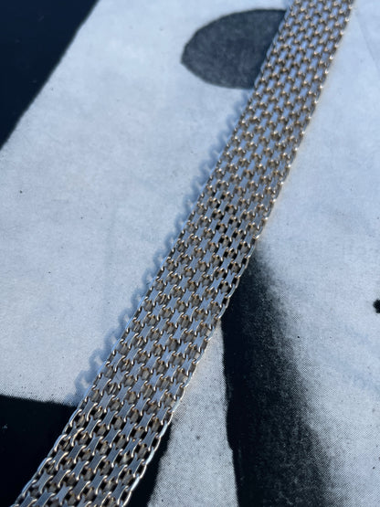 sterling silver chain-mail bracelet