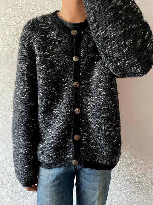 vintage tyrolean wool knitted cardigan, Hungary