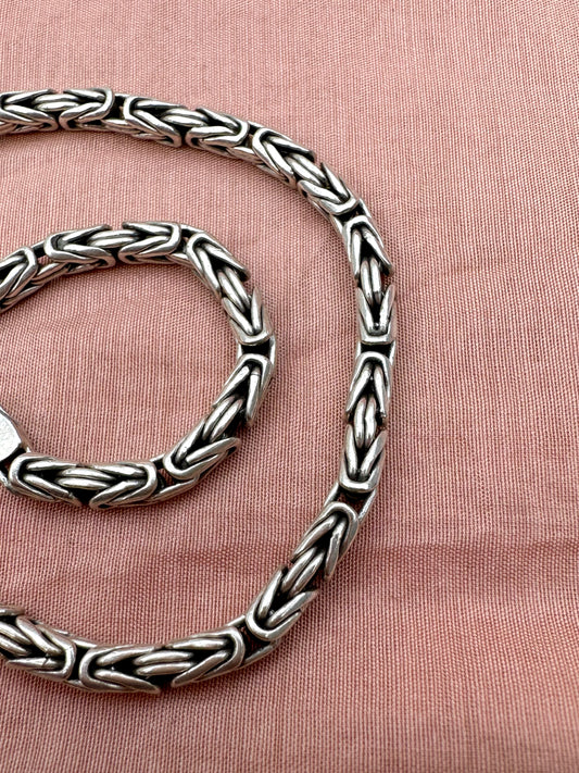 byzantine link chain necklace silver vintage ビザンチン チェーン ネックレスbyzantine link chain necklace silver vintage ビザンチン チェーン ブレスレット ネックレス bracelet bangle