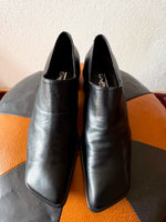 unique angular leather shoes made in Italy